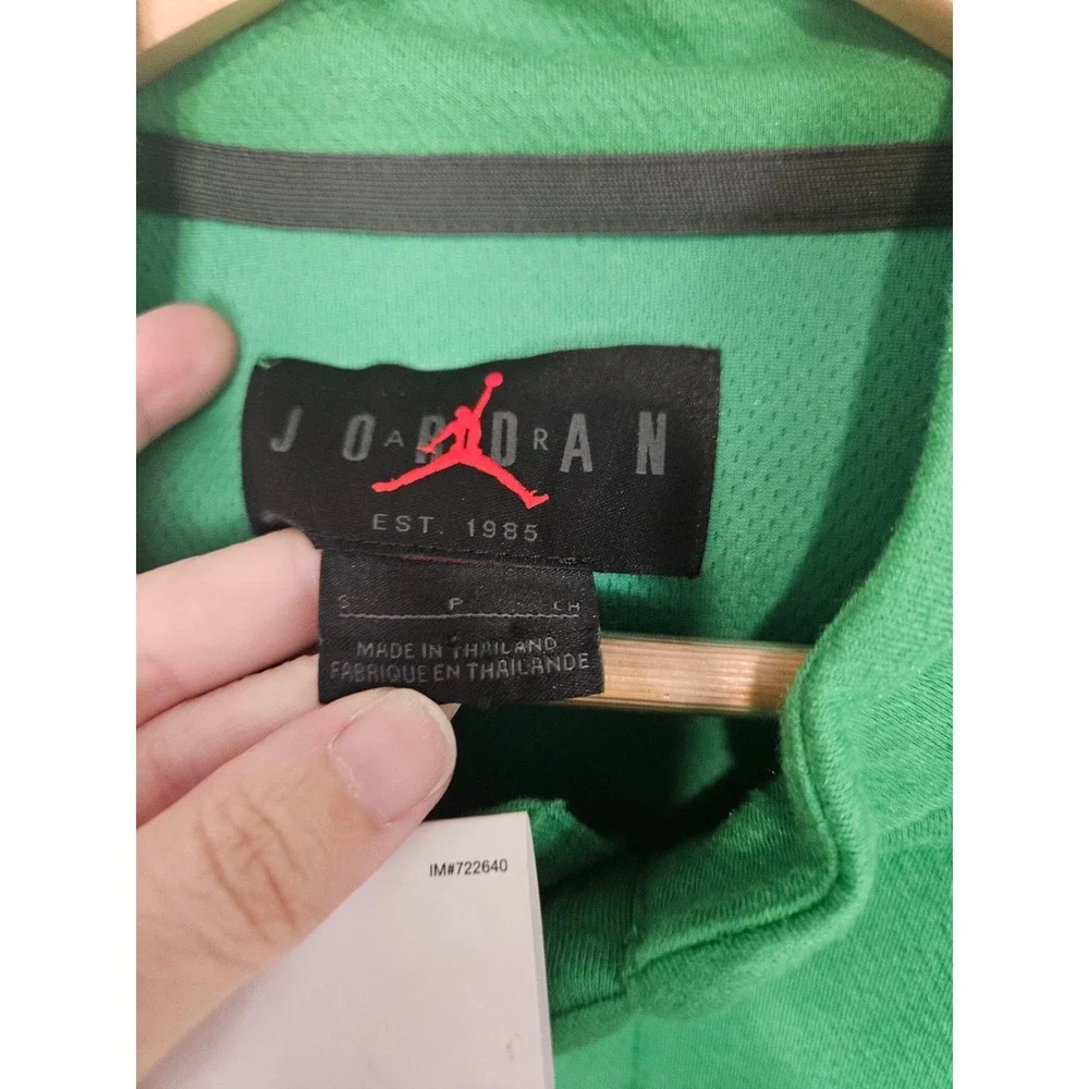 NWT Jordan Training Quarter Snap‎ Pullover Green Long Sleeve DQ7913-377 Size S